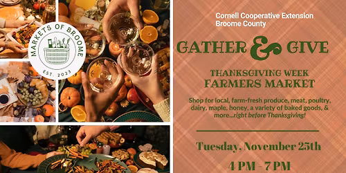 Gather and Give Thanksgiving Week Farmers Market