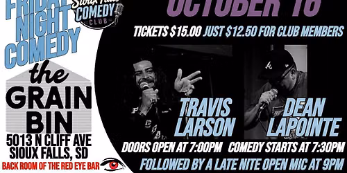 Friday Night Comedy with Travis Larson & Dean LaPointe