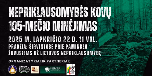 Nepriklausomybės kovų 105-mečio minėjimas