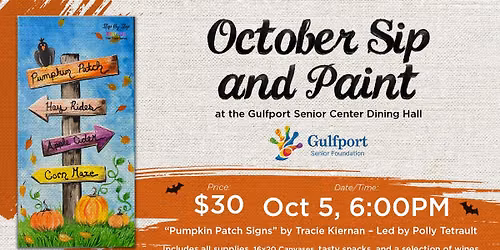 October Sip & Paint: Pumpkin Patch Signs