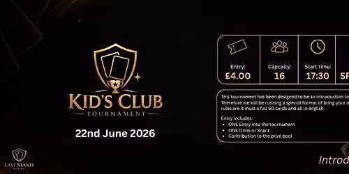 Kid's Club Tournament - Introduction to Pokemon Tournaments