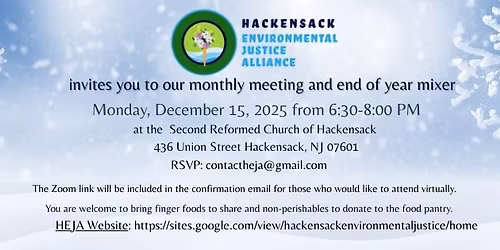 HEJA December meeting and End of Year Mixer