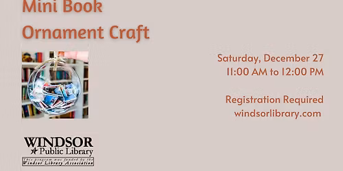 Mini Book Ornament Craft