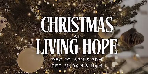 DECEMBER 20, 7:00 PM CHRISTMAS CANDLELIGHT SERVICE