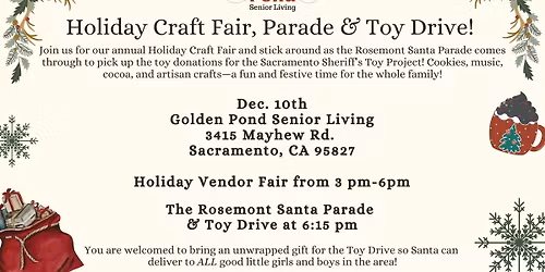 Golden Pond Holiday Craft Fair, Parade & Toy Drive