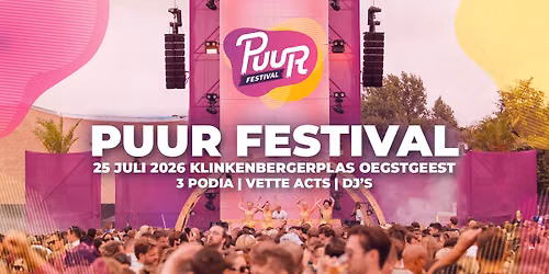 Puur Festival 2026 - Klinkenbergerplas, Oegstgeest
