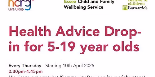 Health Advice Drop-in for 5-19 year olds @ Morrisons supermarket- community room