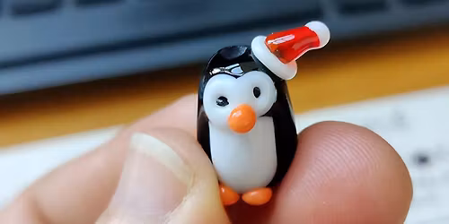 Lampwork Christmas Penguins