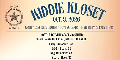 Fall Kiddie Kloset (North Ridgeville Early Childhood PTA)
