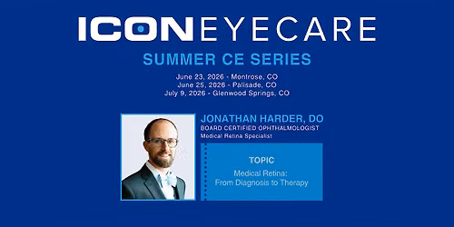 ICON Eyecare for 2 HRs of COPE Accredited CE*