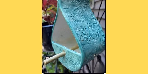 Textured Bird feeder- Clay Slab Building