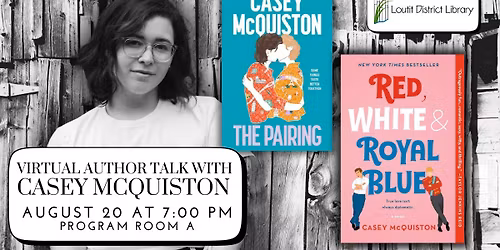 Virtual Author Talk with Casey McQuiston