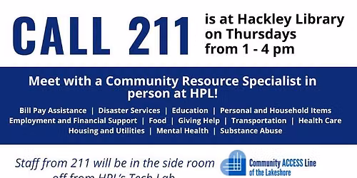 CALL 211 is at HPL!