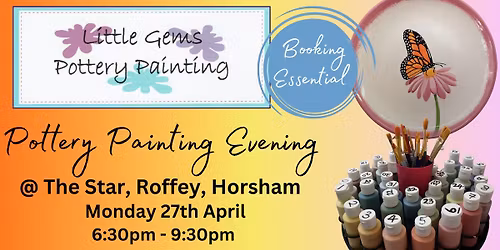 Adults Pottery Painting Evening @ The Star, Roffey