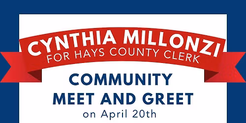 Meet & Greet: Cynthia Millonzi for Hays County Clerk