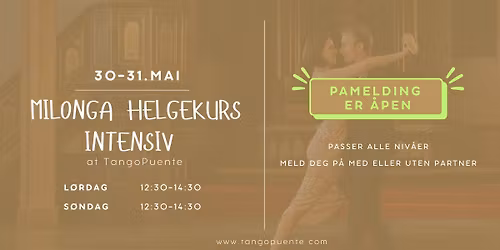 Intensivt helgekurs i milonga 30-31.mai