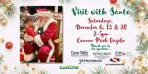Downtown Canton GA Visit with Santa