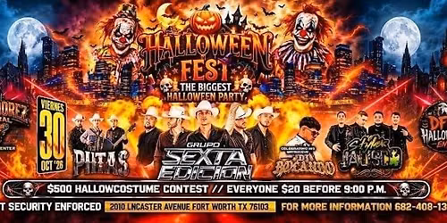 HALLOWEEN FEST CON GRUPO SEXTA EDICION, & MAS
