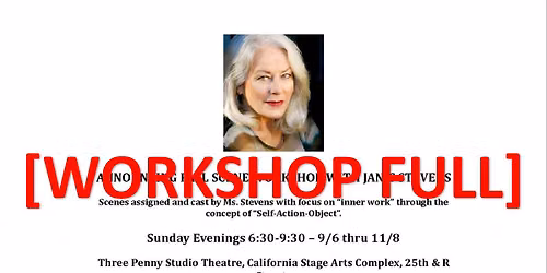 [WORKSHOP FULL] REGISTER TODAY - ANNOUNCING FALL SCENE WORKSHOP WITH JANIS STEVENS