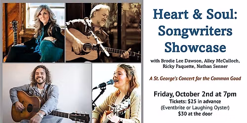 Heart & Soul-- Songwriters Showcase Fundraising Concert