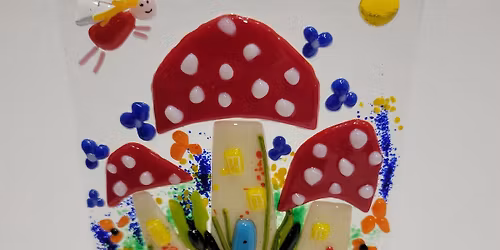 Half term - fused glass fairy Garden