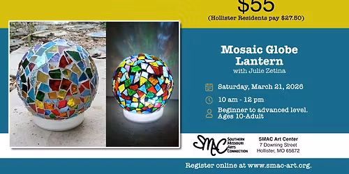 Mosaic Globe Lantern with Julie Zetina