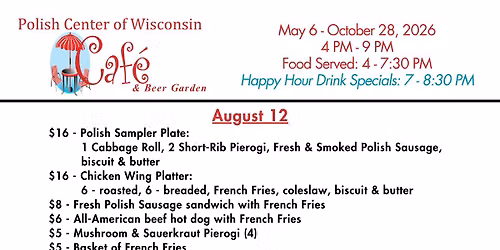 August 12 Wednesday Night Caf\u00e9