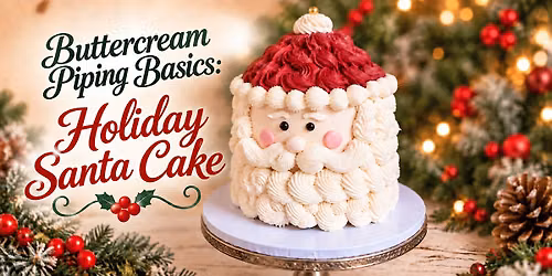 Buttercream Piping Basics: Holiday Santa Cake