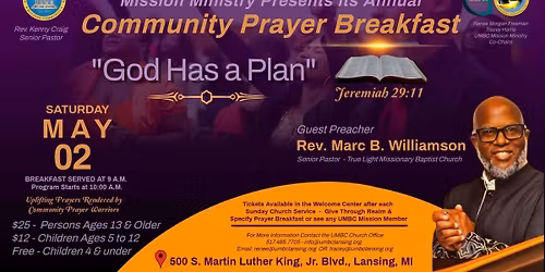 Annual Community Prayer Breakfast! 