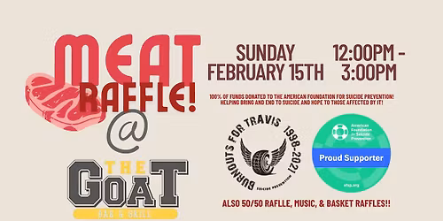 MEAT RAFFLE & MORE for American Foundation for Suicide Prevention \ud83d\udc9c\ud83e\udd69\ud83d\udc10