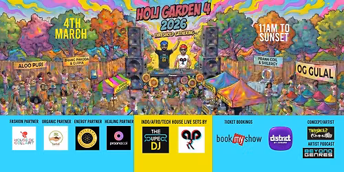 HOLI GARDEN 4 \u2014 Threshold Gathering \u2014 Delhi\u2019s Wildest Holi Music Carnival!