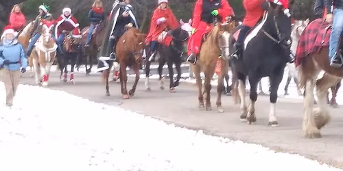 Christmas Caroling parade on Horseback in Eagle, WI