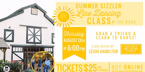 Summer Sizzlin' Line Dancing Class at Summerfield Farms