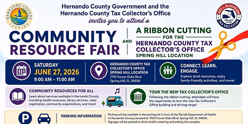 Community Resource Fair & Ribbon Cutting for the Tax Collector’s Spring Hill Office