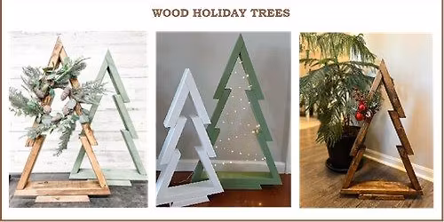 Wood Holiday Trees Painting Class