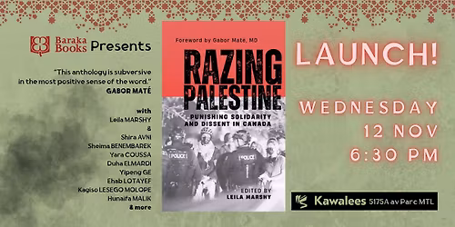 MTL Launch: RAZING PALESTINE
