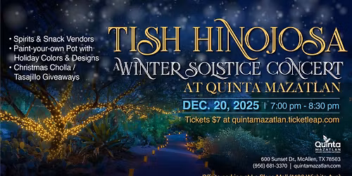 Winter Solstice Concert with Tish Hinojosa