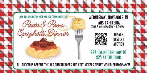 Arlington High School "Pasta & Poms" Spaghetti Dinner