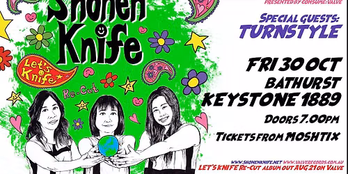 SHONEN KNIFE re-cuttin\u2019 Australia 2026 - FRI 30 OCT Bathurst KEYSTONE 1889 