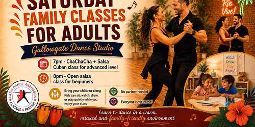Saturday Salsa-ChaChaCha session for adults.