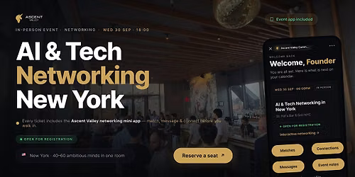 AI & Tech Networking Event in NYC by Ascent Valley