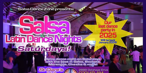 Salsa at St Clare's - Last Party of 2025 ★ Sat Nov 29