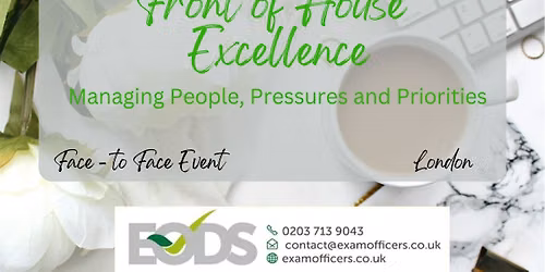 Front of House Excellence: Managing People, Pressures & Priorities