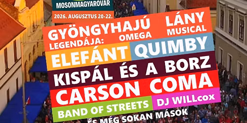 Szent Istv\u00e1n Napok 2026. \/ Mosonmagyar\u00f3v\u00e1r