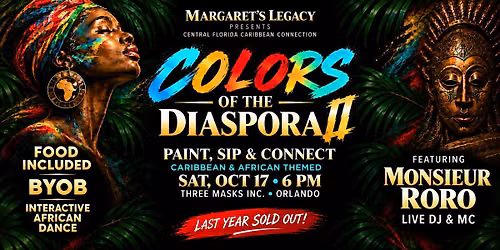 Caribbean\/African Paint & Sip- Colors of the Diaspora!