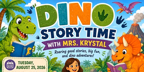 \ud83e\udd95 Kenneth City Kiwanis Presents: Dino Story Time with Mrs. Krystal \ud83e\udd96