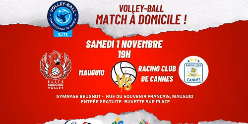 Match Volley Elite F\u00e9minine (NATIONAL) - Mauguio \/ RC Cannes