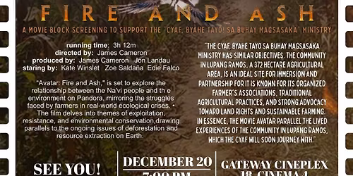 AVATAR 3: FIRE AND ASH MOVIE BLOCK SCREENING