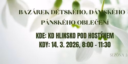 Bazárek, dětského, dámského a pánského oblečení