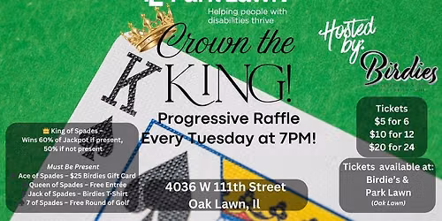 Park Lawn's Crown the King Progressive Raffle